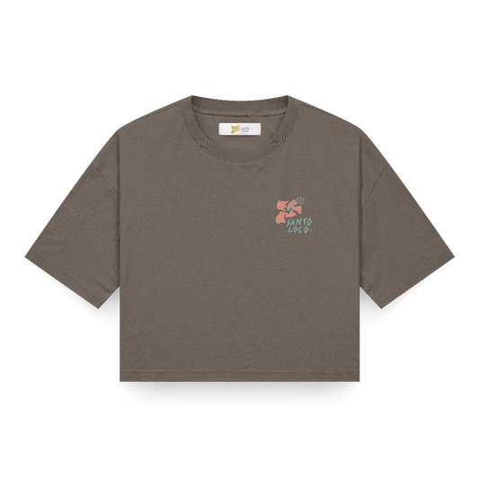 SantoLoco Lizzy Crop Tee Brown
