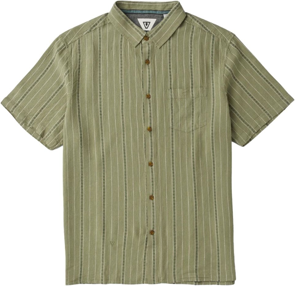 Vissla Linen Pin SS Shirt Sage