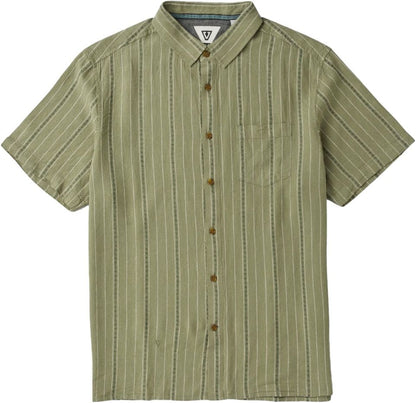 Vissla Linen Pin SS Shirt Sage
