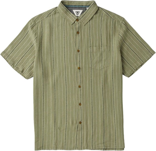 Vissla Linen Pin SS Shirt Sage