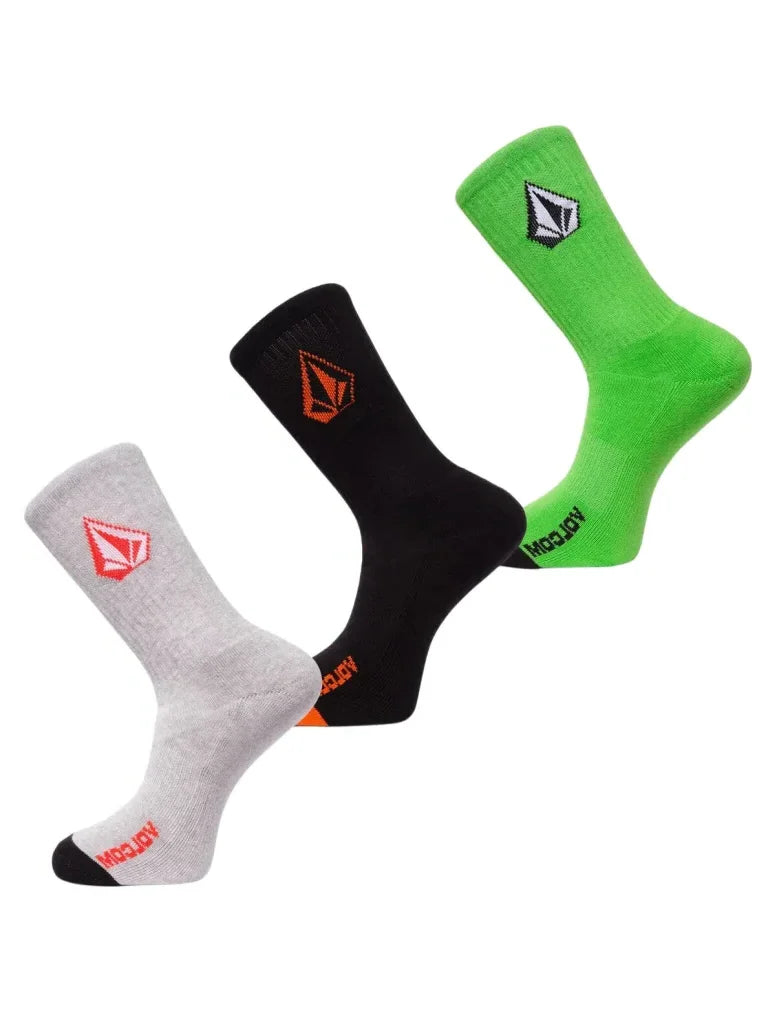 Volcom Full Stone Meias (pacote com 3)