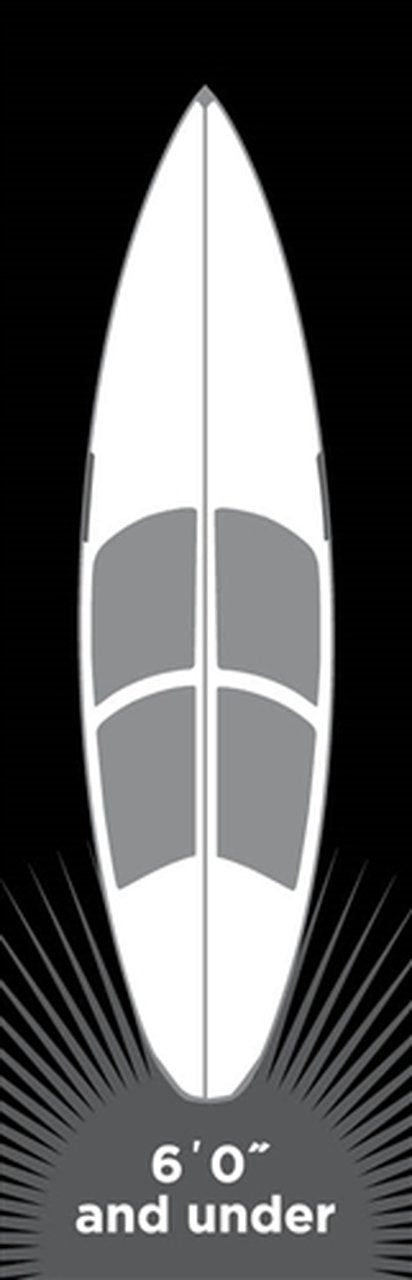 SurfCo Hawaii Wax Mat Kit - 6'0" Short Board