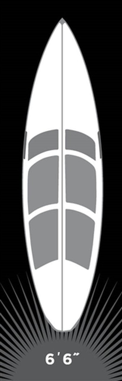 SurfCo Hawaii Wax Mat Kit - 6'6" Short Board