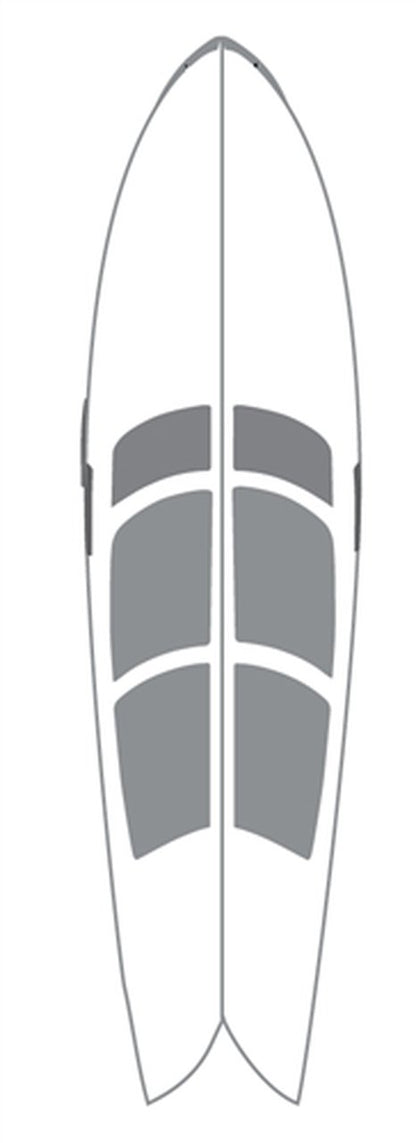 SurfCo Hawaii Wax Mat Kit - 6'6" Short Board