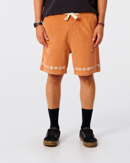 TCSS Yin Yang Cord Walkshort Terracotta