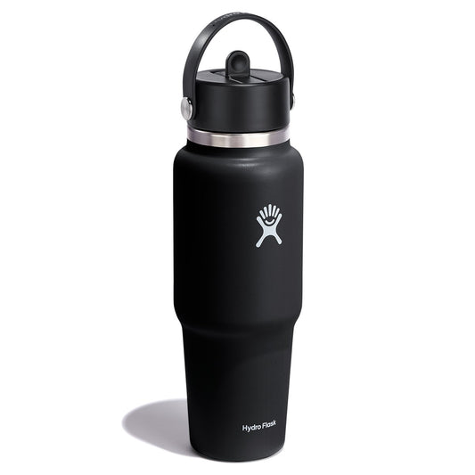 Hydro Flask 32oz Wide Flex Straw Travel Trinkflasche Schwarz
