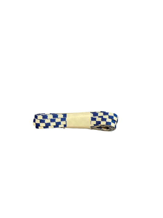 SantoLoco Flat Plaid Schnürsenkel Blau/Weiß