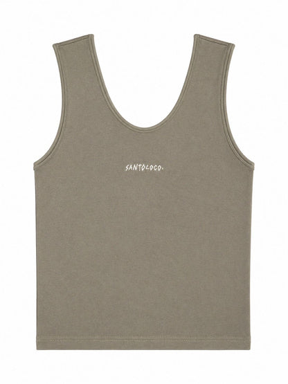 SantoLoco Wms Logo Tank Top Olive