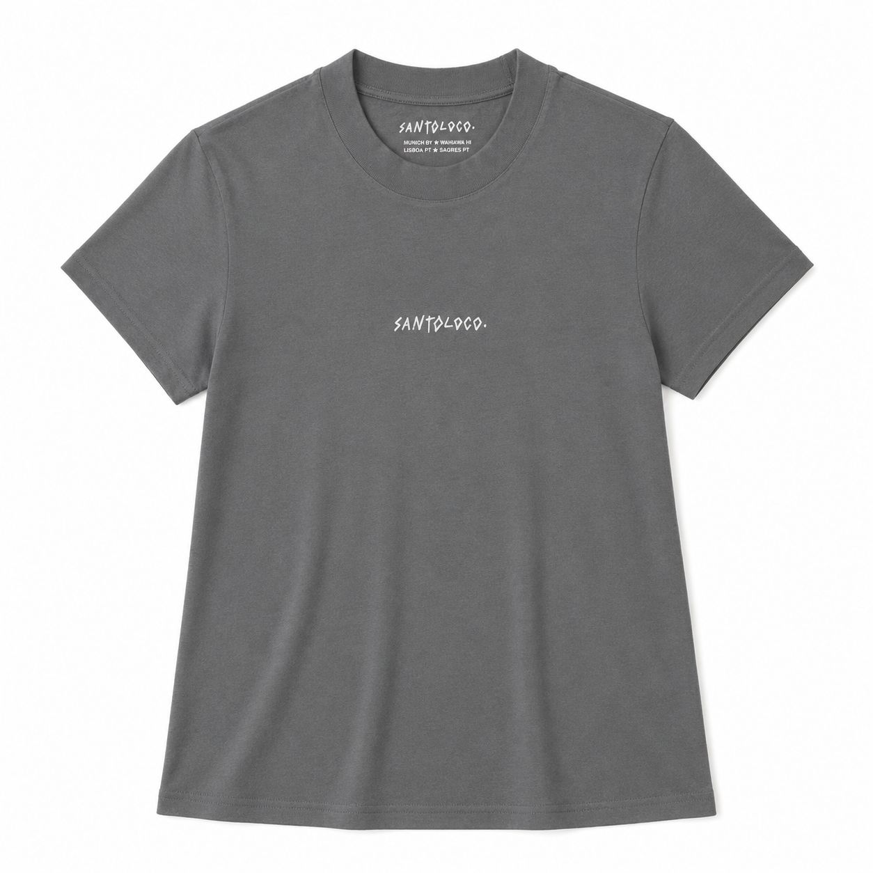 SantoLoco Wms Logo Tee Dark Charcoal