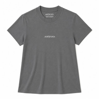 SantoLoco Wms Logo Tee Dark Charcoal