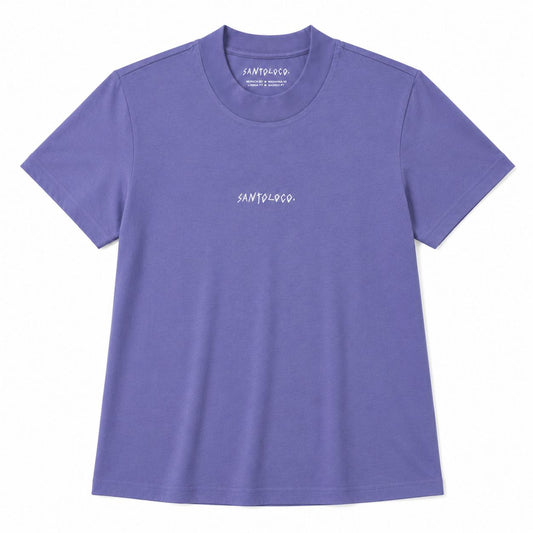 SantoLoco Wms Logo Tee Grey Lilac