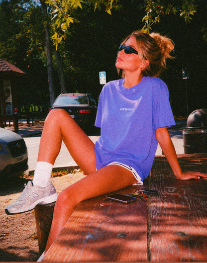 SantoLoco Wms Logo Tee Grey Lilac