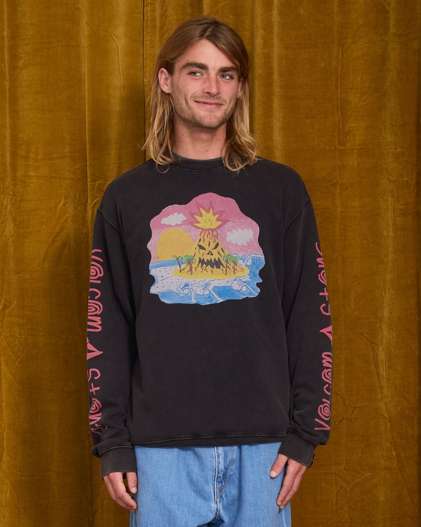 Volcom Ozzy Sweatshirt Light Acid Black