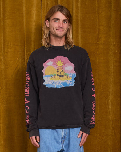 Volcom Ozzy Sweatshirt Light Acid Black