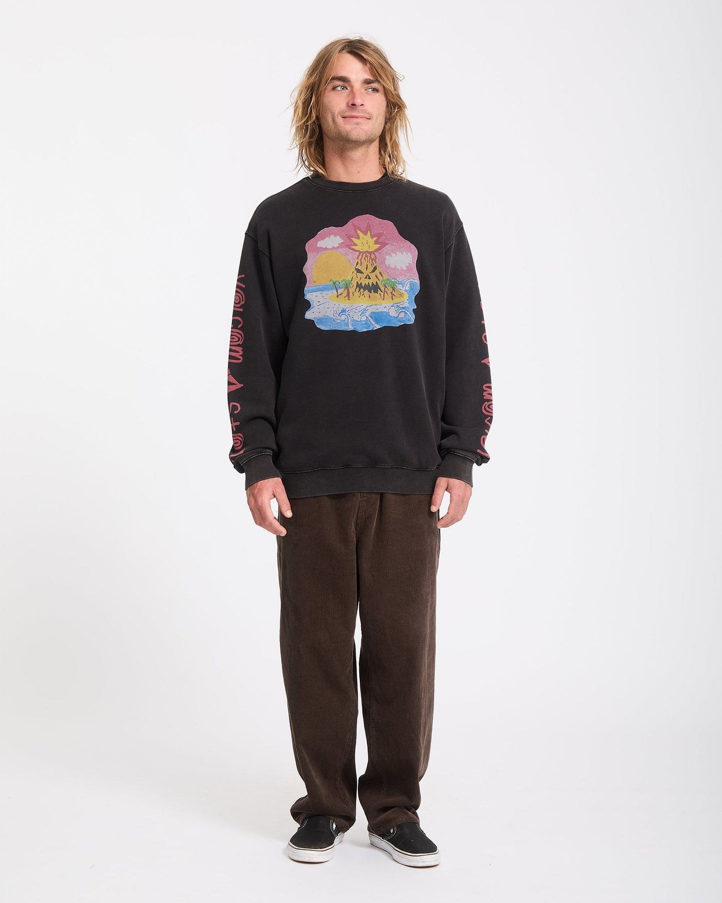 Volcom Ozzy Sweatshirt Light Acid Black