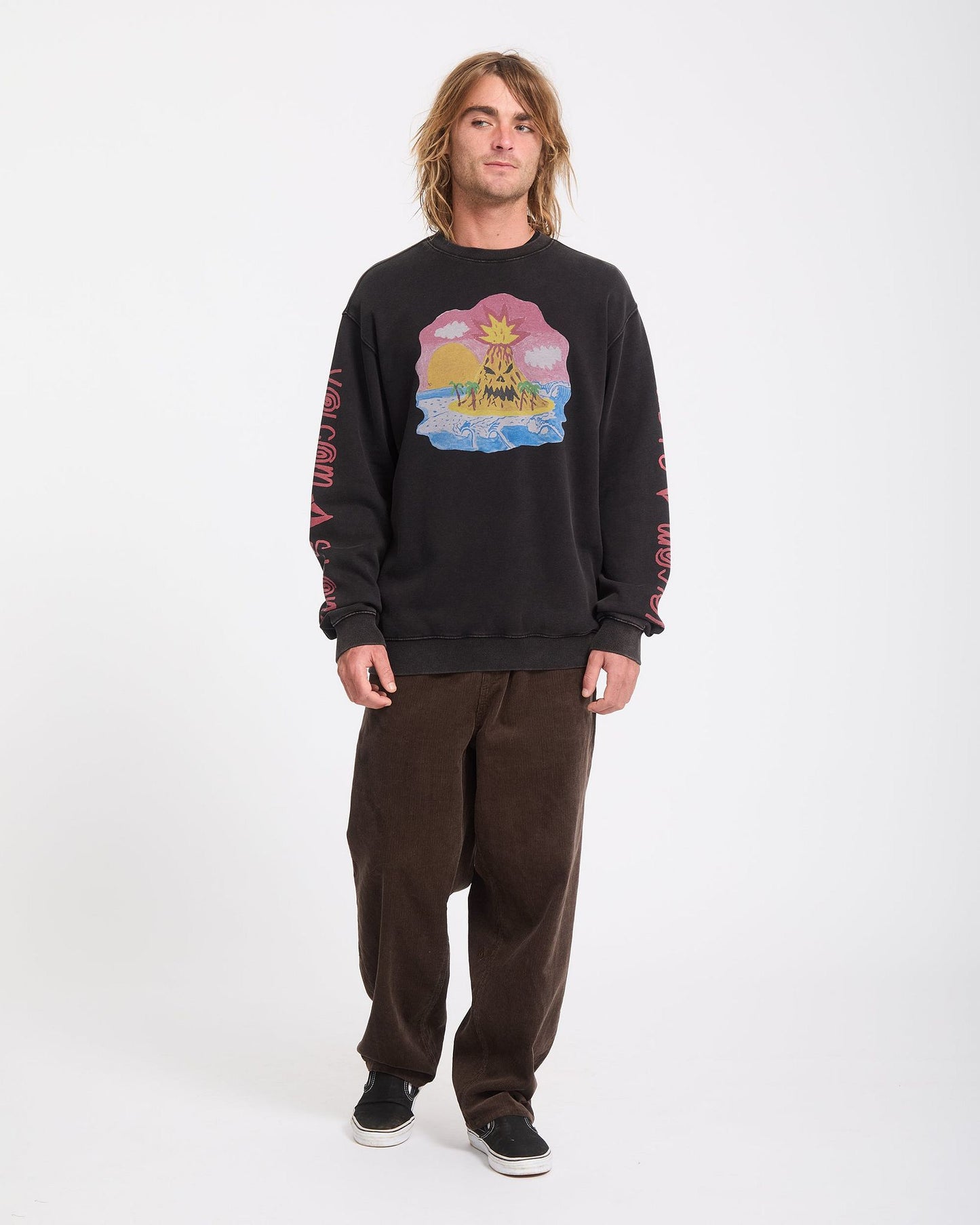 Volcom Ozzy Sweatshirt Light Acid Black