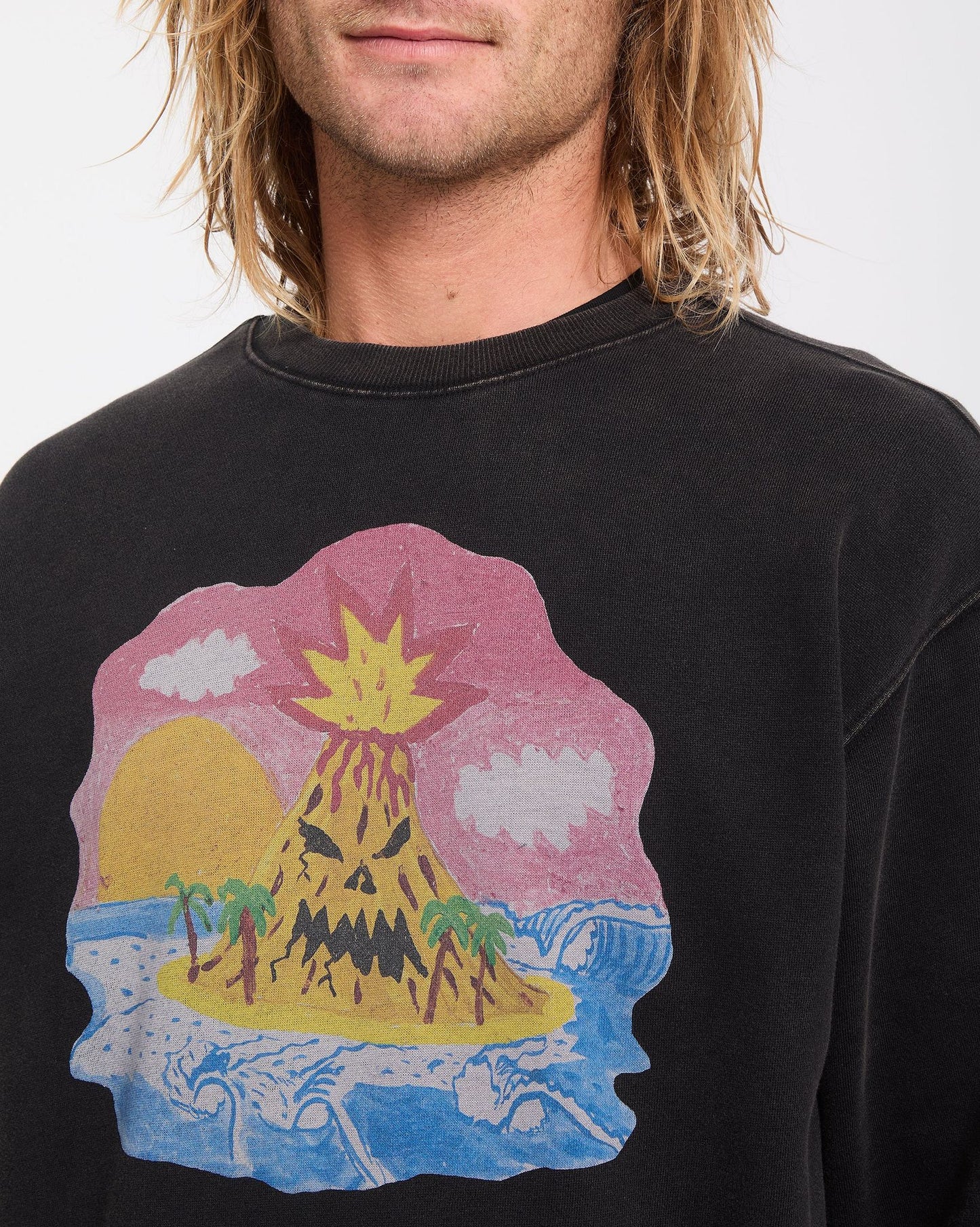 Volcom Ozzy Sweatshirt Light Acid Black