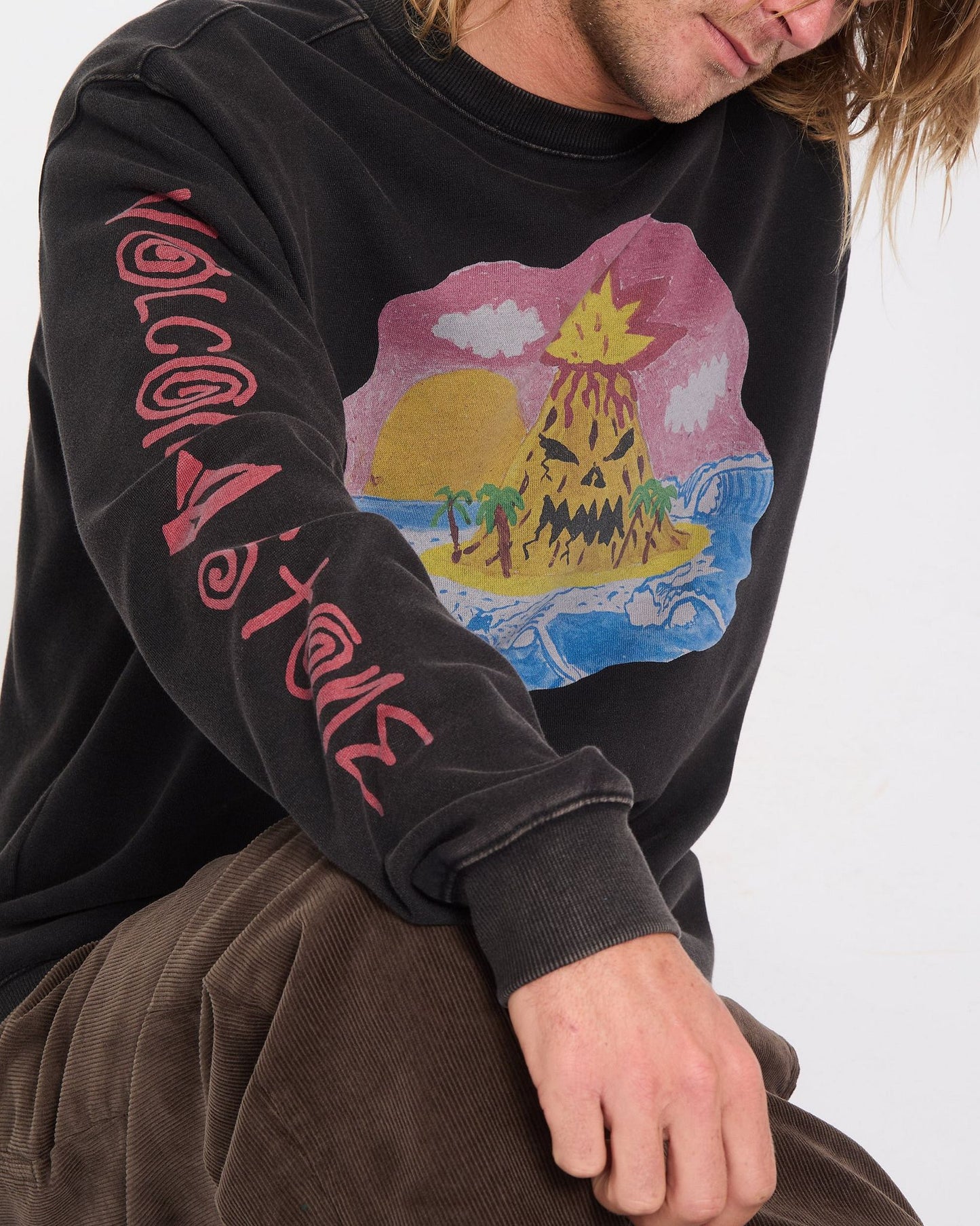 Volcom Ozzy Sweatshirt Light Acid Black