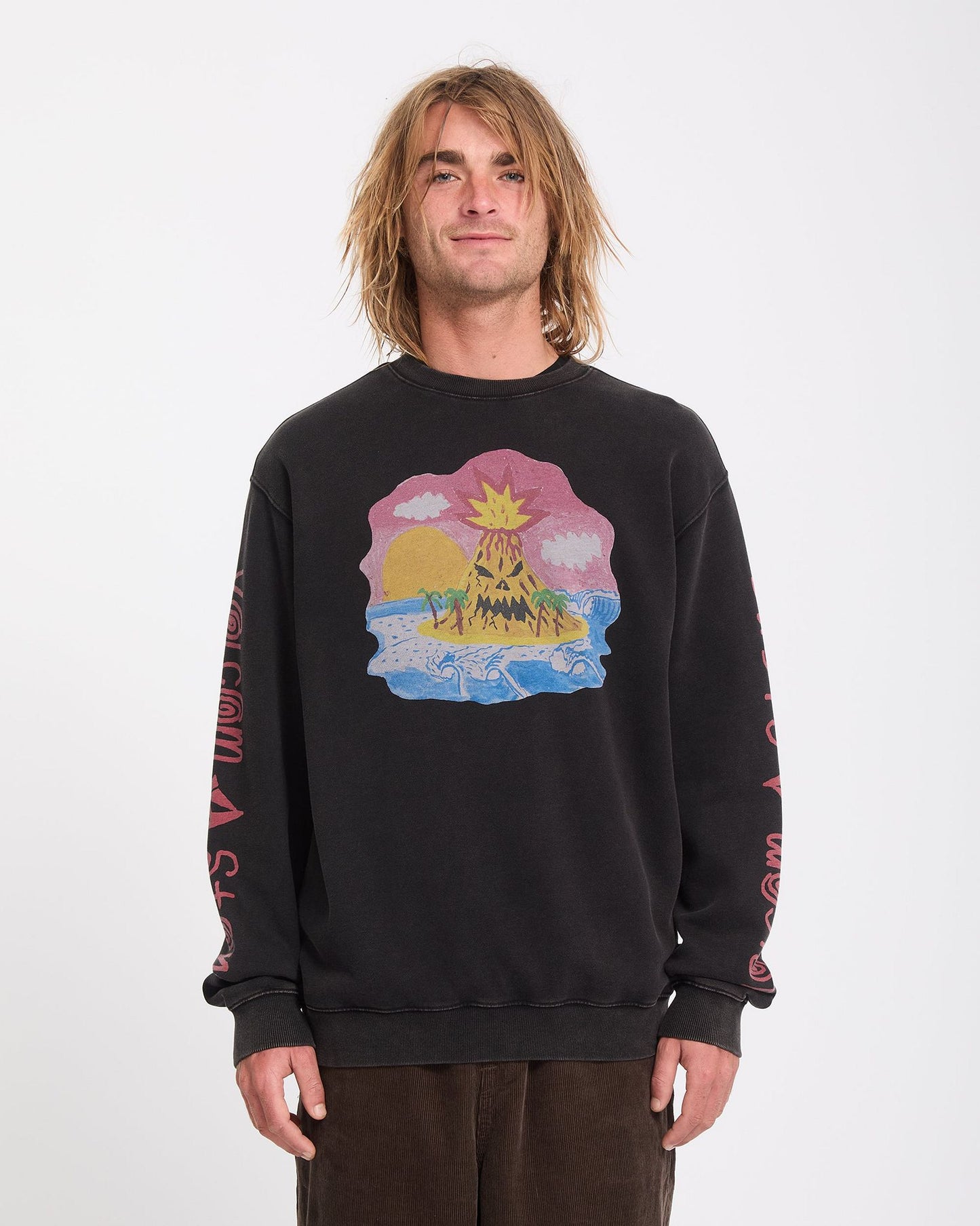 Volcom Ozzy Sweatshirt Light Acid Black