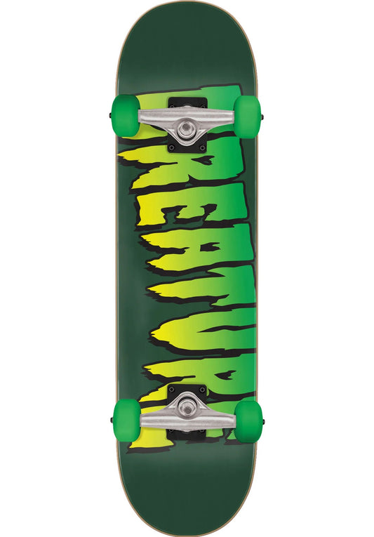 Creature Skateboard Complete Logo Full Green 8.0"
