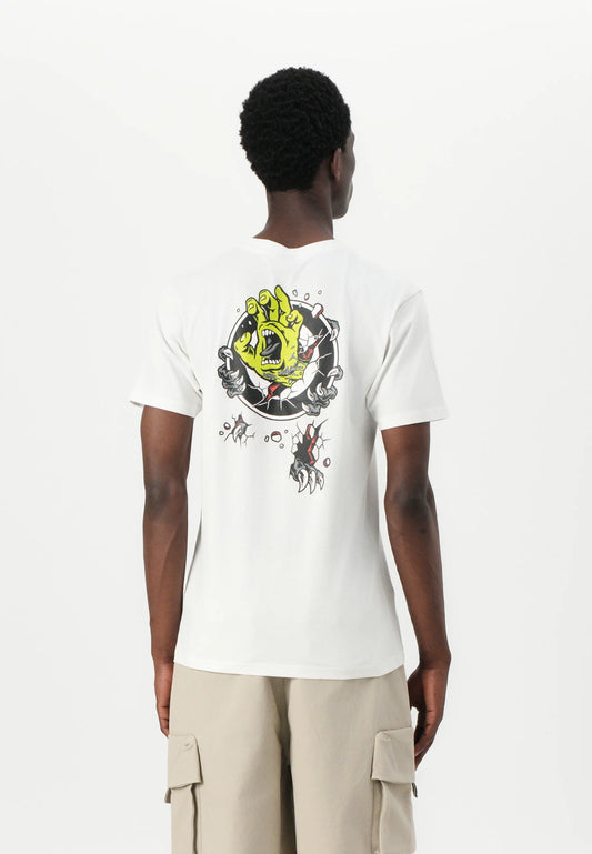 SantaCruz Roskopp Screaming Target T-Shirt Weiß