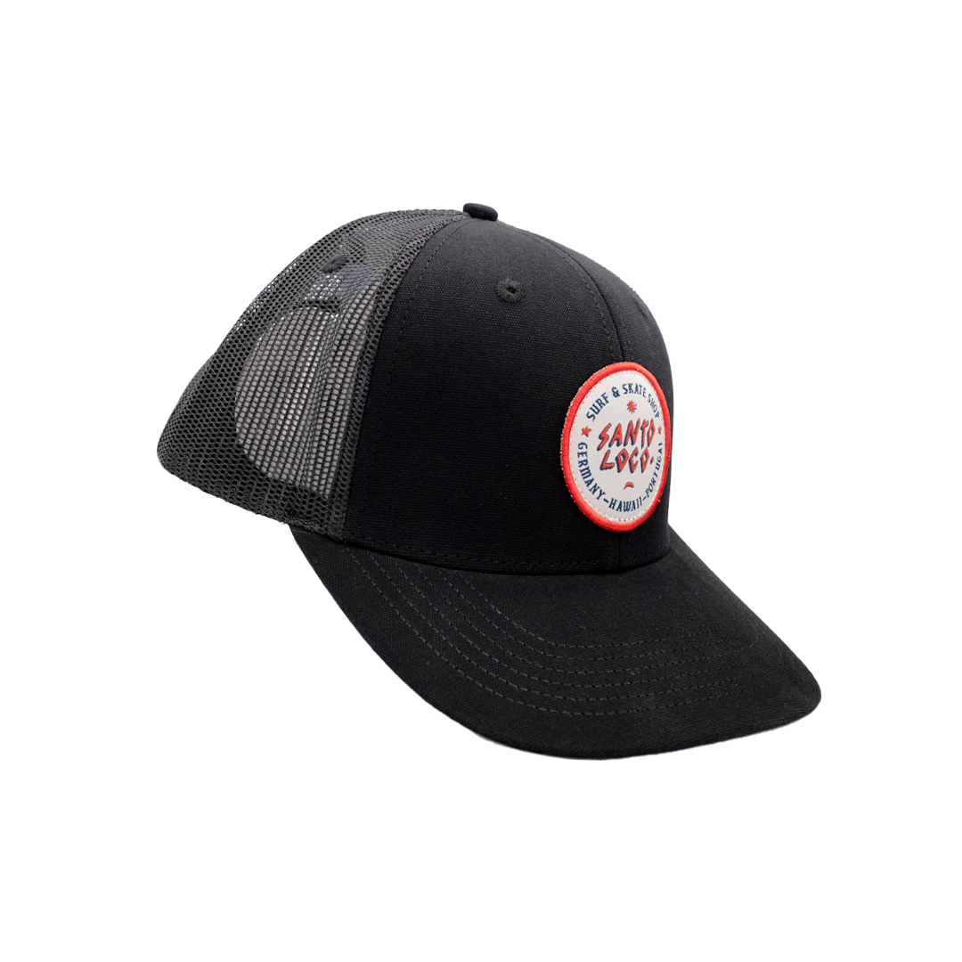 SantoLoco Logo Trucker Cap Schwarz