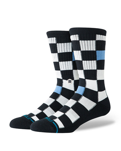 Stance Chef Check Crew Socks Black