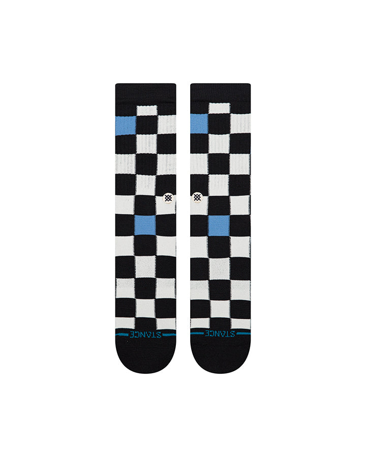 Stance Chef Check Crew Socks Black
