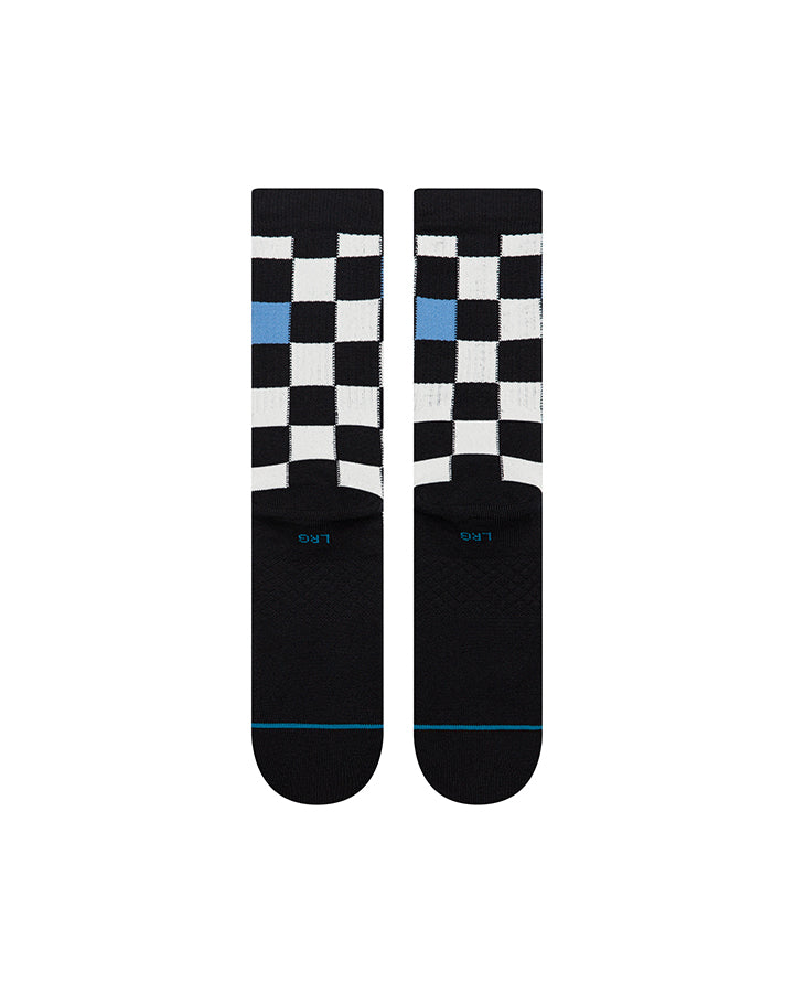 Stance Chef Check Crew Socks Black
