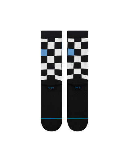 Stance Chef Check Crew Socks Black