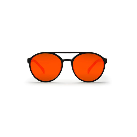 CHPO Rickard Sunglasses Matte Black / Red Mirror