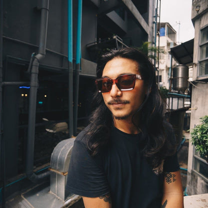 CHPO Anna Sunglasses Black / Leopard Brown / Burgundy