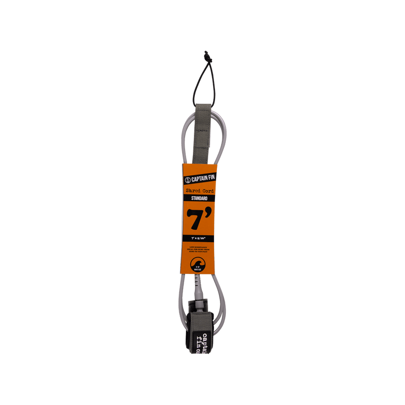 Captain Fin Shred Cord 7 Standard Leash Grey