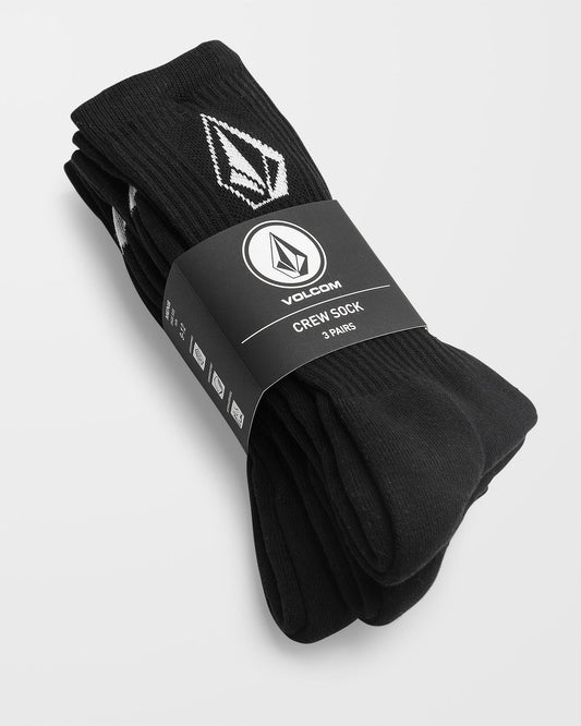 Volcom Full Stone Sock 3er-Pack Schwarz