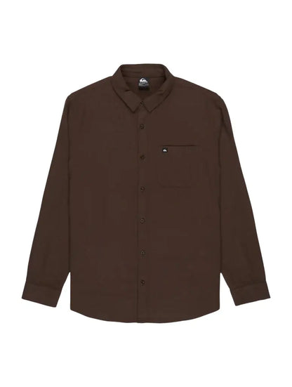 Quiksilver Motherfly Solid LS Shirt Brown