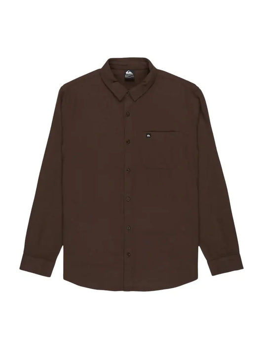Quiksilver Motherfly Solid LS Shirt Brown