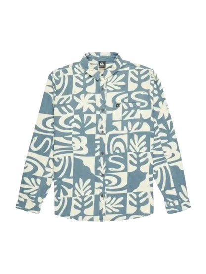 Quiksilver Motherfly Printed LS Shirt Blue