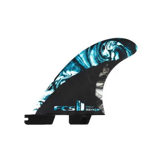 FCS 2 MB PC Carbon Medium Tri Retail Fins Blue