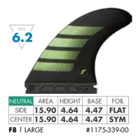 FUTURES Quad Thruster 5 Fin Set F8 Alpha LARGE