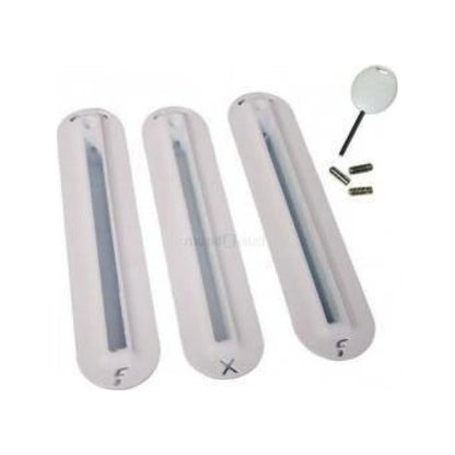 Conjunto de tampões para quilhas Futures da Fins, branco/preto.