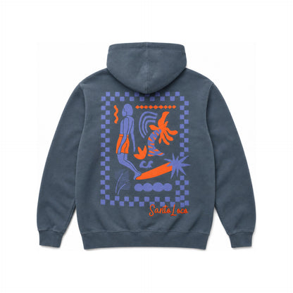 SantoLoco Lizzy Longboard Kapuzenpullover Navy