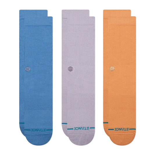 Stance Icon 3 Pack Crew Socks Capri Blue Capri Blue