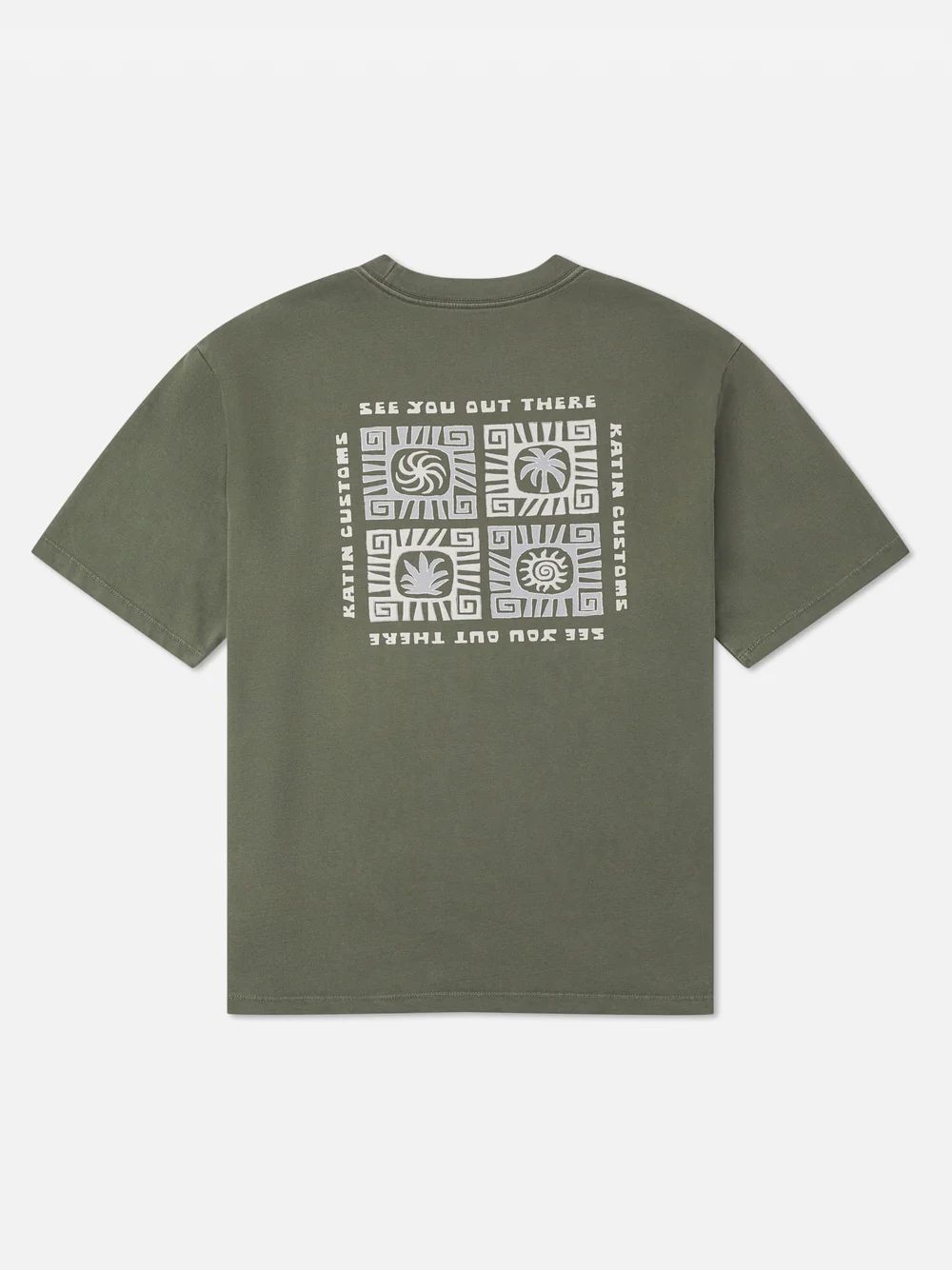 Katin Root Box Fit Tee Clover Vintage Wash