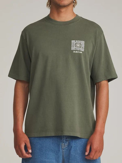 Katin Root Box Fit Tee Clover Vintage Wash