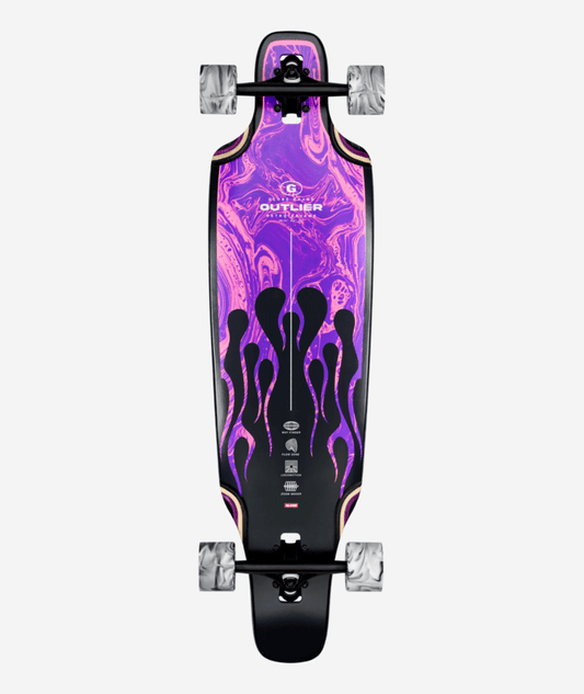 Globe Outlier Longboard 36 Purple Flames