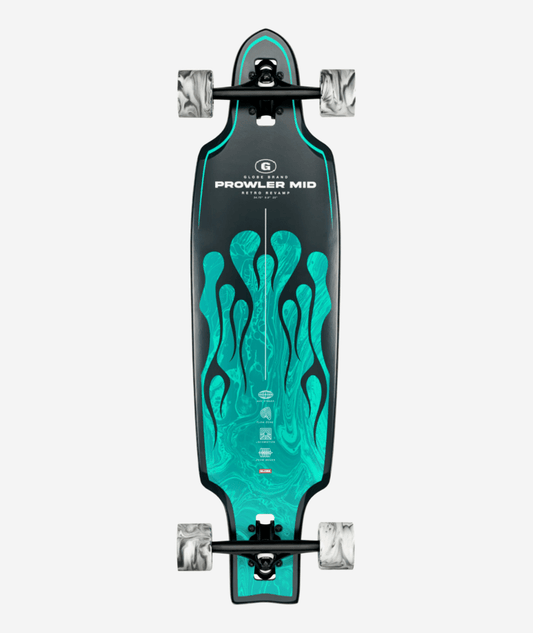 Globe Prowler Mid 34 Longboard Green Flames