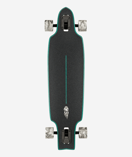 Globe Prowler Mid 34 Longboard Green Flames