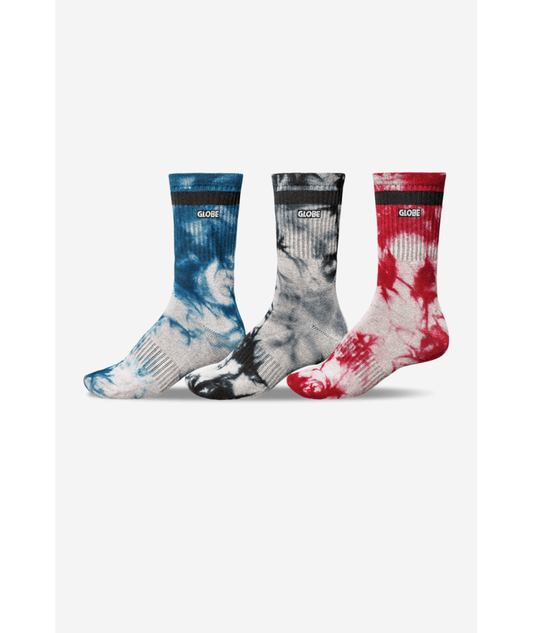 Globe All Tied Up Sock 3 Pack Assorted