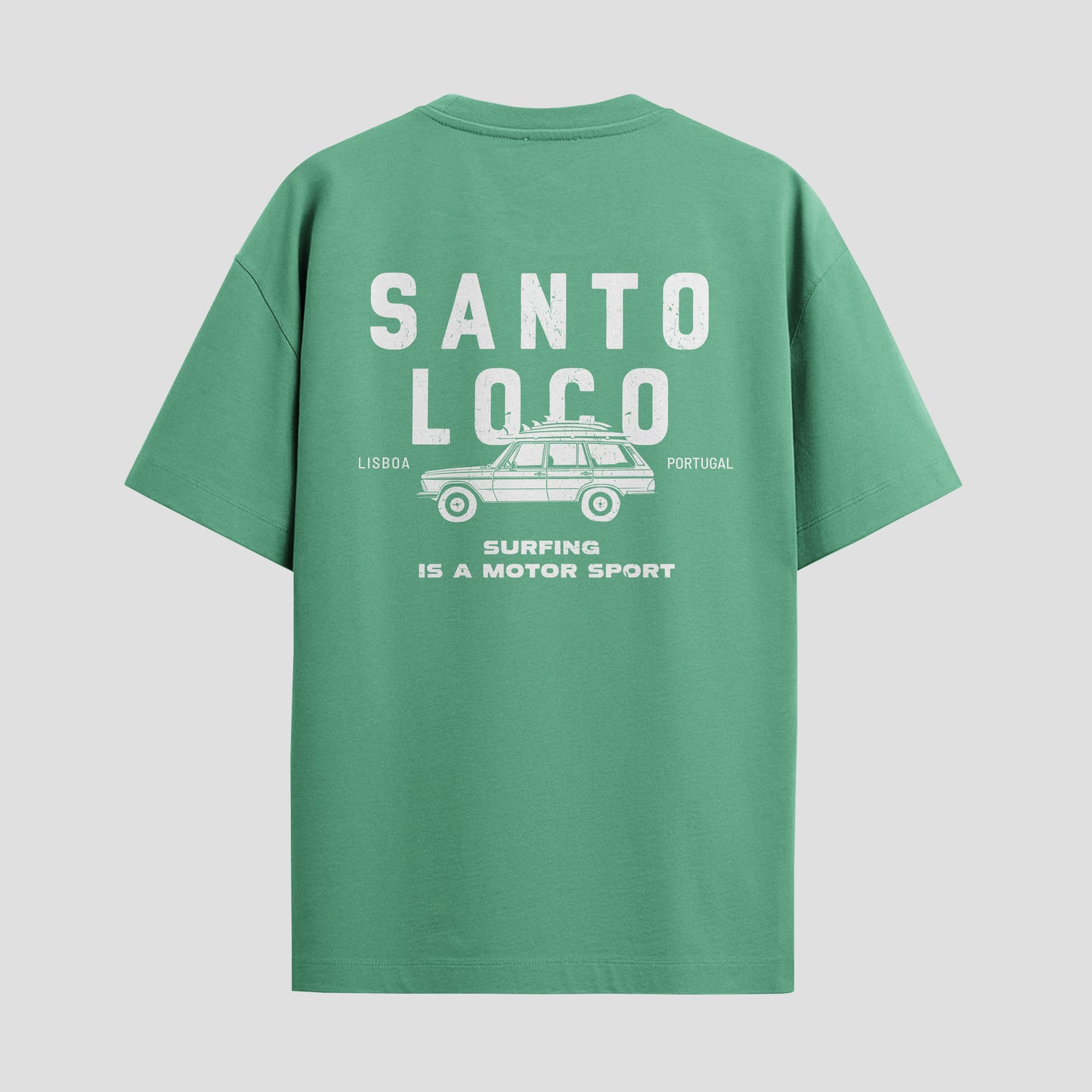 SantoLoco Lisboa Surfing is a MotorSport Kashmir T-Shirt