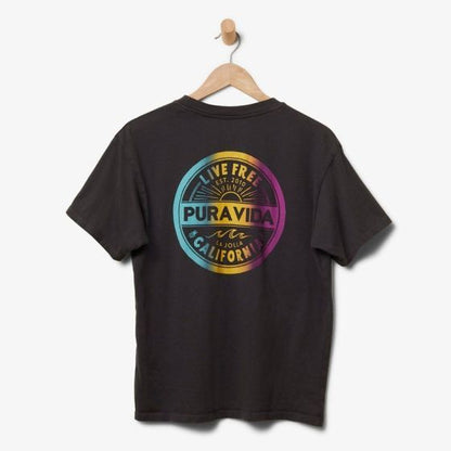 Pura Vida Live Free SS Crew Tee